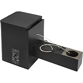 Electric Wood Pellet Smoker Grill Part, 250W 180℉ -500℉ Vertical Pellet Smoker Hopper Assembly Kit with Dual-Functional Wind Mechanism and LED Visual Feedback Screen