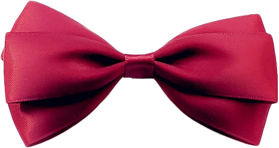 Amazon リボン ヘアクリップ バレッタ 髪飾り リボン ヘアアクセサリー 成人式 大きめ 蝶結びヘアアクセサリー 髪留め リボン クリップ レッド 赤 リボン 手作り T28 Red バレッタ クリップ 通販