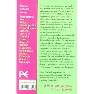 Culturas y organizaciones/ Cultures and Organizations: El software mental: La cooperacion internacional y su importancia para la supervivencia/ ... Th