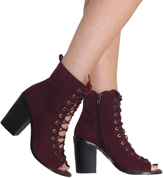 burgundy shoe boots uk