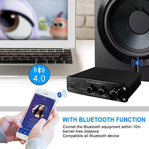 FX AUDIO 2.1 Channel Bluetooth Amplifier for Passive Subwoofer 100Watt