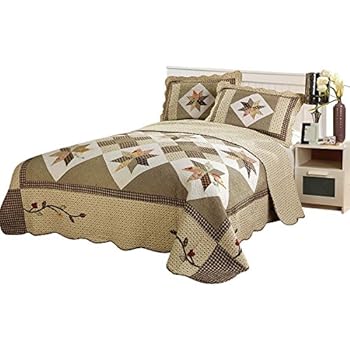 Amazon.com: 3pcs High Quality Fully Quilted Embroidery