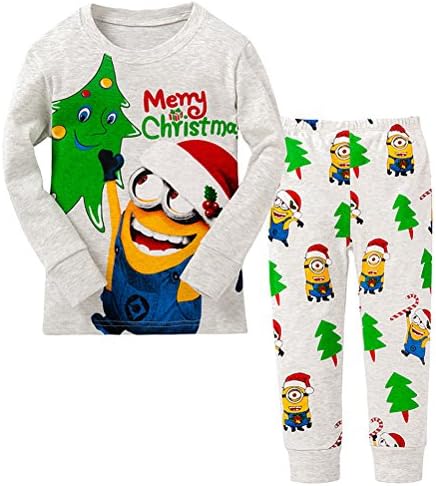 BlcSwan Little Boy "Merry Christmas" 2 Piece Pajamas Set 100% Cotton (9Y-10Y)