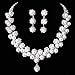 YSTD Fashion Women Faux Pearl Necklace Earring Set Wedding Bride Bridesmaid Jewelry