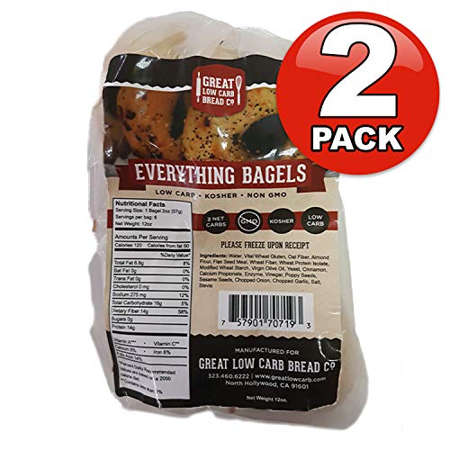 Great Low Carb Everything Bagels 2 Bags