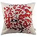 HOSL Decorative Couple Throw Pillow Cover Cushion Case Couple Pillow Case Life Tree Red for Auto Seat