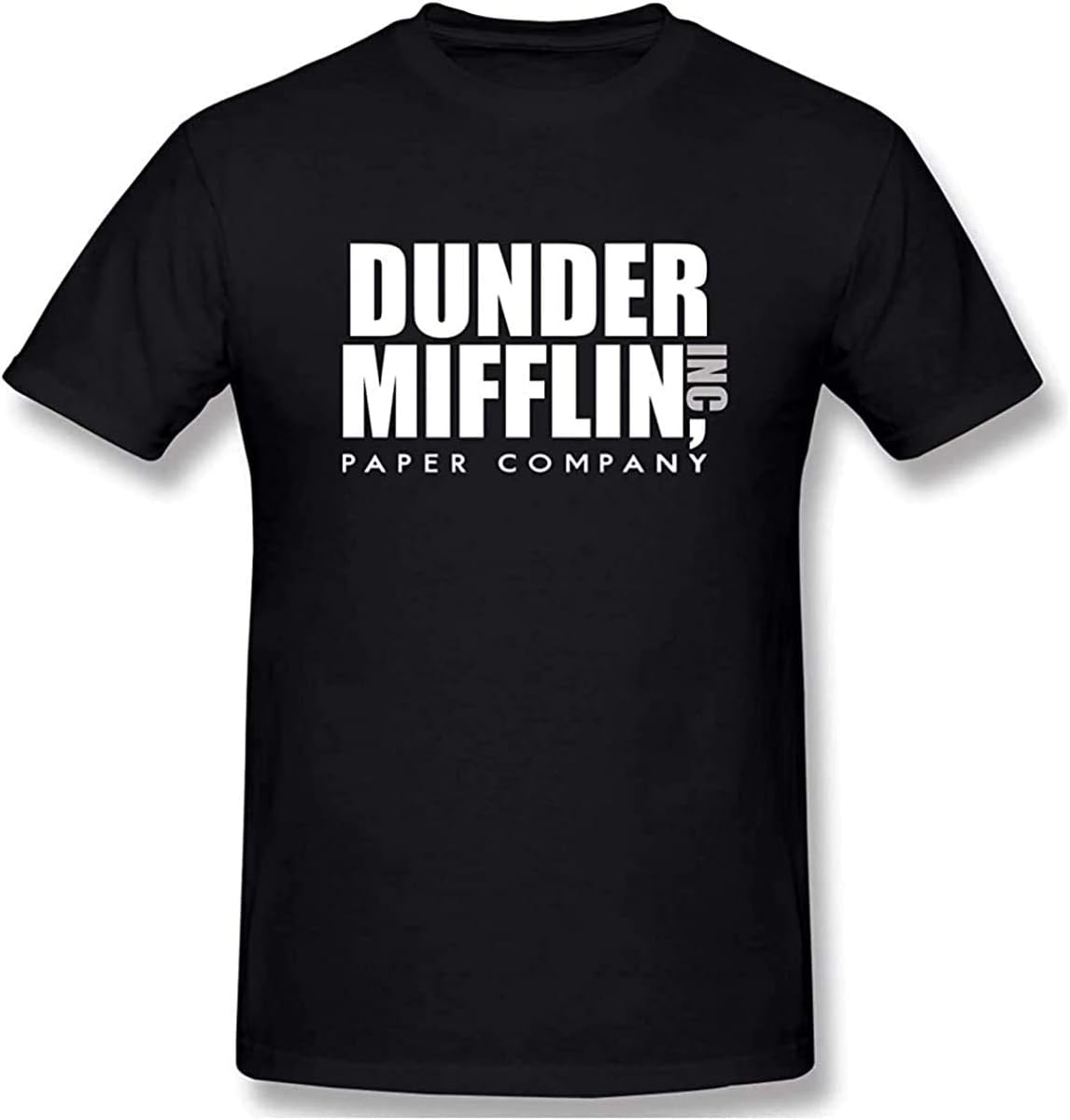 Biftersc83u Men Dunder Mifflin Cool T-Shirt Colornam with Creative Printed Short Sleeve