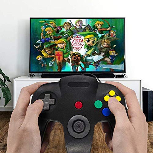 Wired Controller for Nintendo 64 N64 Console, Upgraded Joystick Classic Video Game Gamepad（Yellow and Blue,Pack of 2） - Thumbnail 5