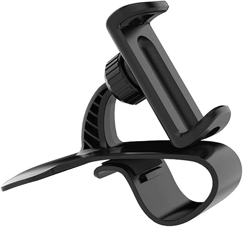 Amazon Fullbell車載ホルダー スマホスタンド クリップ式 スマートフォンナビ 車載用 Hudシミュレーション設計 取り付け簡単 360 角度調整 車用 ダッシュボード デスクなど適用 携帯電話多機種対応 ブラック 携帯電話ホルダー 車 バイク
