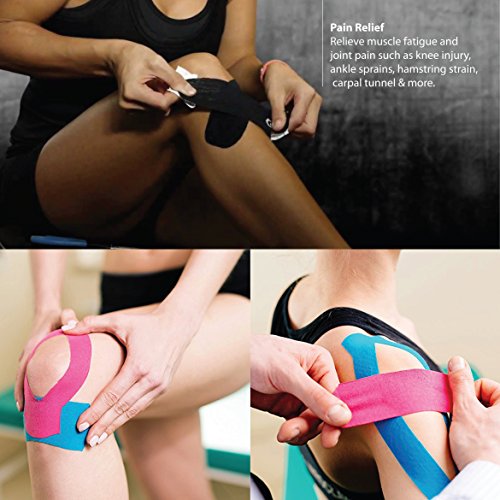 image for Deke Home Kinesio Tape (KT) for Athletic Sports. Premium. Pain relief,