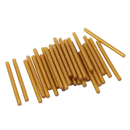 CH 30 Sticks Hot Glue Glitter Adhesive Glue Sticks,7x100mm (Gold) - Thumbnail 2
