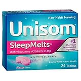 Unisom SleepMelts Cherry Flavor 24 Each (Pack of 2)