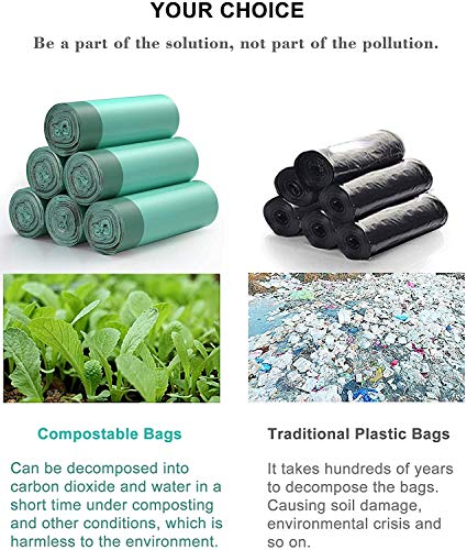 1.2 Gallon Small Trash bags Drawstring Trash Bags, 125 pack compostable car trash bags, Fit 4.5-6 liters Strong Garbage Bags, Bathroom Trash Can Bin Liners, Small Plastic Bags for home office White