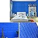 5-Pack 3D Brick Wall Panels Stickers PE Foam Self Adhesive Wallpaper Removable Wall Decoration,27.5’’30.30.27’’/pcs (Blue)