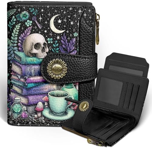 Amazon.com: Mayski Goth Skull Garden Gothic Small RFID Wallet