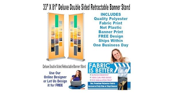 Amazon Com Deluxe Double Sided Retractable Banner Stand 33 X