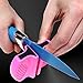 Chefcoo Kitchen Knife Set Plus Magnetic Strip and Sharpener One Cutlery Knives-Best Color Cooking Gadgets-Includes Cheese, Pizza, Paring, 14.5 x 10.9 x 1.5 inches, Red, Yellow, Blue, Green, Pink