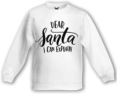 Idee Regalo Natale 13 Anni.Felpa Bimbo Bambino Idea Regalo Di Natale Dear Santa Bianca 12 13 Anni Amazon It Abbigliamento