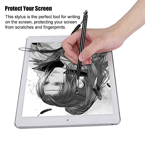 Spring Rope Touch Pen Painting Resistive Touchscreen Hard-tip Stylus for POS/PDA/Industrial PC/Car Navigatior, etc(Black)