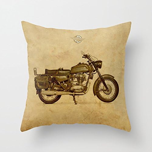 CqxinFuxi Throw Pillow Covers Ducati Motorcycle Meccanica with Square Cotton Cushion Covers Outdoor Sofa Home Pillow Cases 18x18