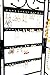Mango Steam 3-Panel Organizer for Hanging Earrings, Bracelets, & Necklaces, Black