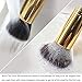 Qivange Makeup Brush Set, Kabuki Brush Set For Eyeshadow Concealer Cream Liquid Foundation with Portable Pouch(10pcs, White Gold) 