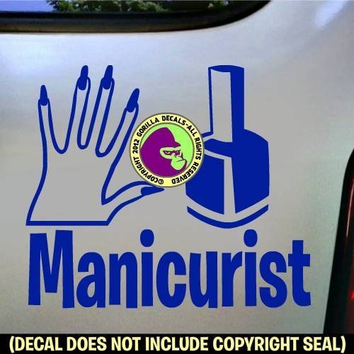 MANICURIST Manicure Pedicure Nails Vinyl Decal Sticker B