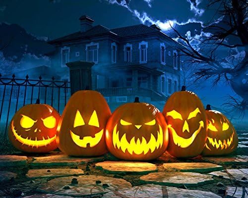 Spooky Halloween Pumpkins And Haunted Mansion 504 Piece Jigsaw Puzzle 16" X 20"
