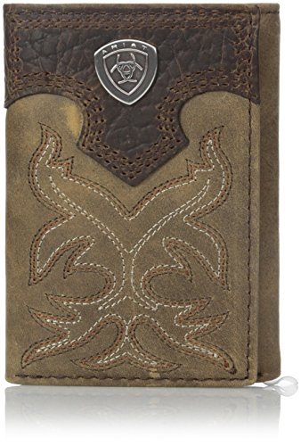 Ariat Men's Boot Embroidery Tri-Fold Medium Brown, One Size