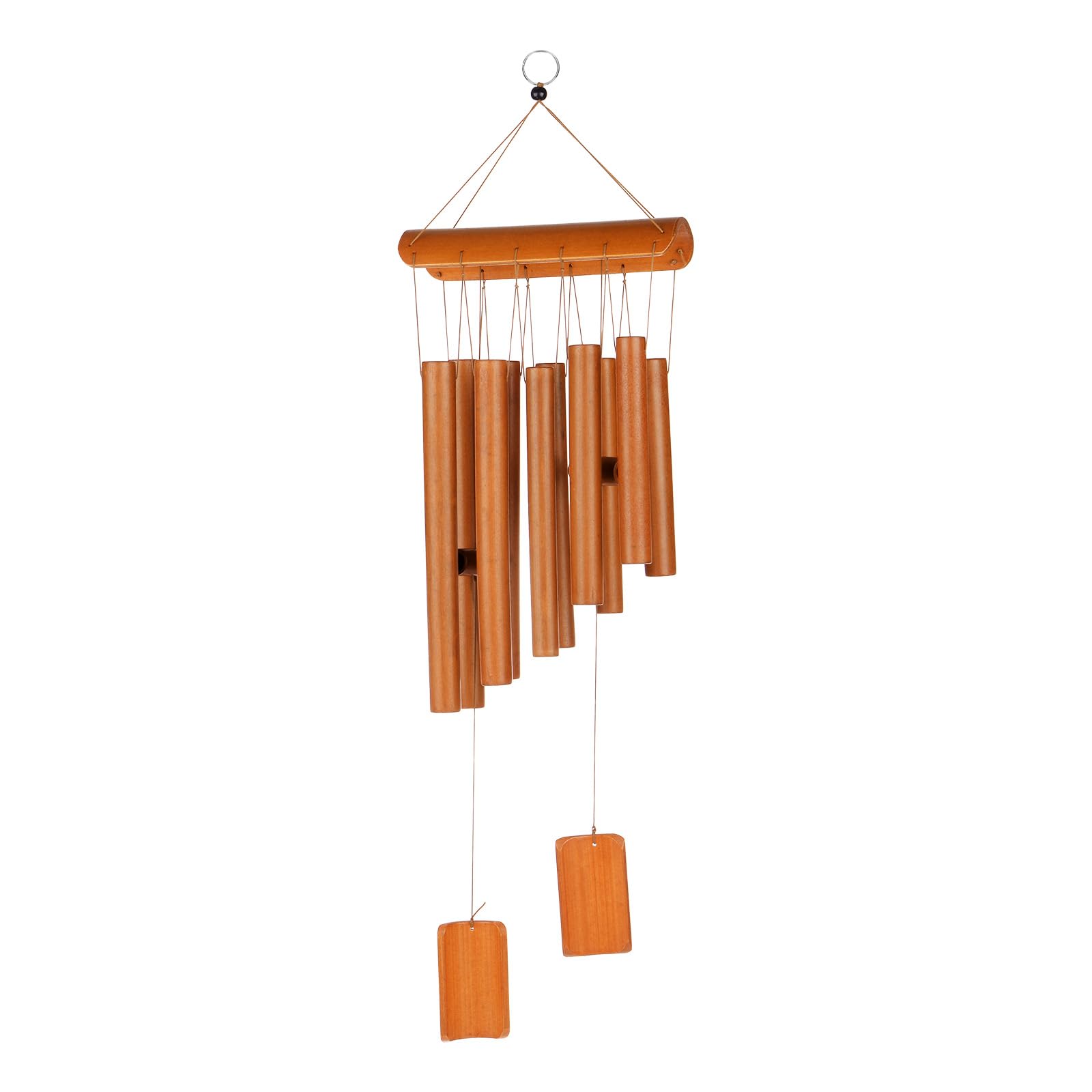 M METERXITY 1-Pack Bamboo Wind Chimes, Wooden Wind Chimes with Melody Deep Tone, 26 Inch Wood Wooden Wind chimes for Indoor Outdoor Decorations/Patio Porch Garden/Backyard [Retro Color]