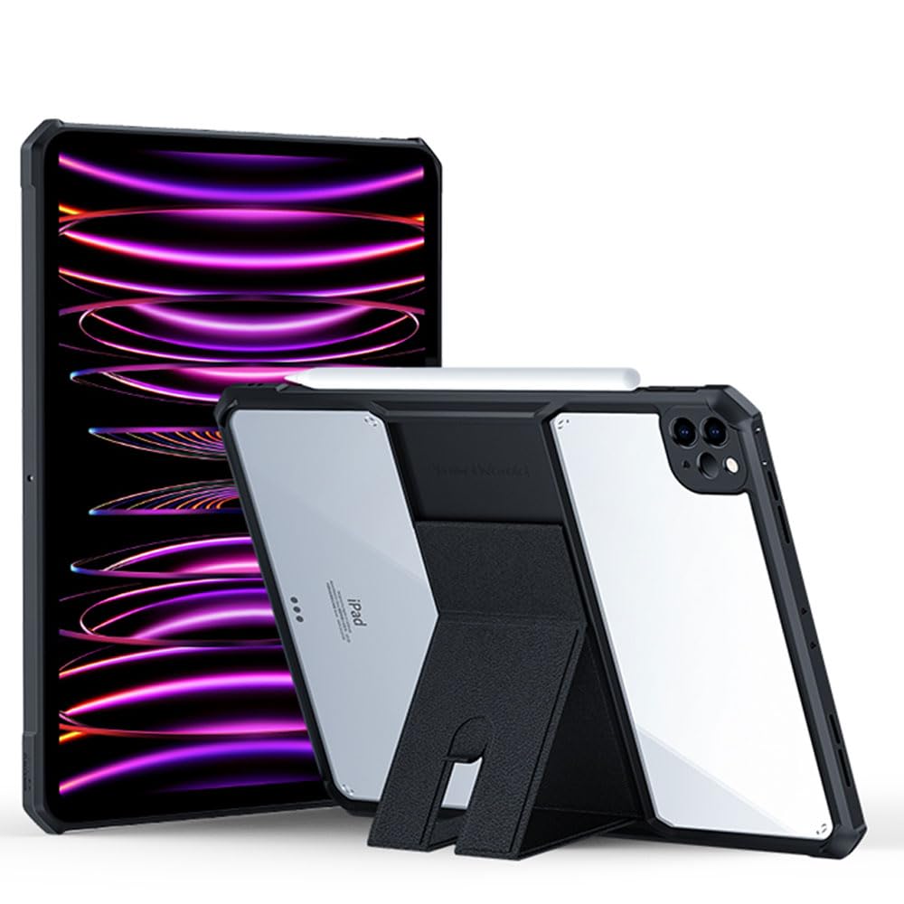 TECHGEAR Tough Case for Apple iPad Pro 11 2022/2021 (iPad Pro 11" 3rd / 4th Generation) Premium Slim Hybrid Tough Rugged Protective Bumper Case With Stand, Heavy Duty Protection with Clear Back