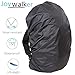 Joy Walker Backpack Rain Cover Waterproof Breathable Suitable for Hiking/Camping/Traveling (black, Middle (for 30-40L backpack))