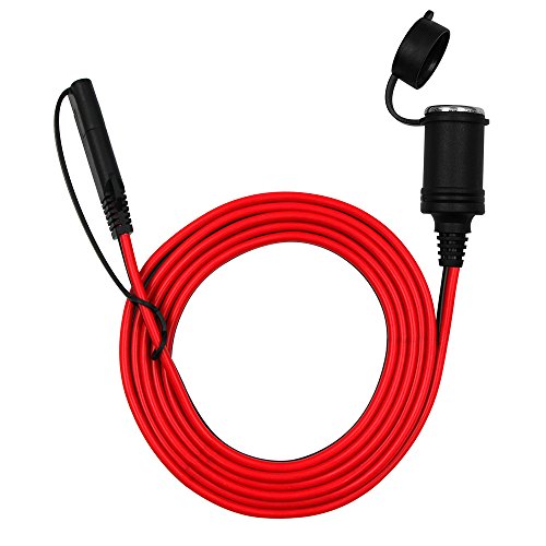 KUNCAN 6FT 12V Motorcycle Power Female Cigarette Lighter Socket to Sae with Sae 2 Pin Quick Release Disconnect Connector Plug, 16AWG Heavy Duty Extension Cable - Thumbnail 7