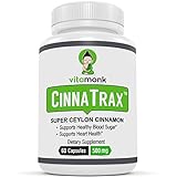 CinnaTraxâ„¢ - Organic Ceylon Cinnamon Supplement by VitaMonk - 500mg Ceylon Cinnamon Capsules - Ceylon Cinnamon Extract Supports Healthy Blood Sugar - Ceylon Cinnamon Pills