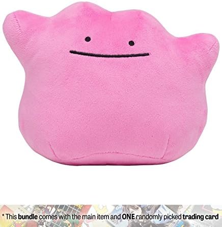 Ditto: ~6" Pokemon Center Japan Original Mini Plush + 1 Pokemon Trading Card Bundle