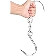 Alele Heavy Duty Stainless Steel Meat Hook - 8mm Swiveling Hanging Hooks for Butchering Large Fish, Hunting, Carcass Hanging (12.5 Inch, Pack of 2)