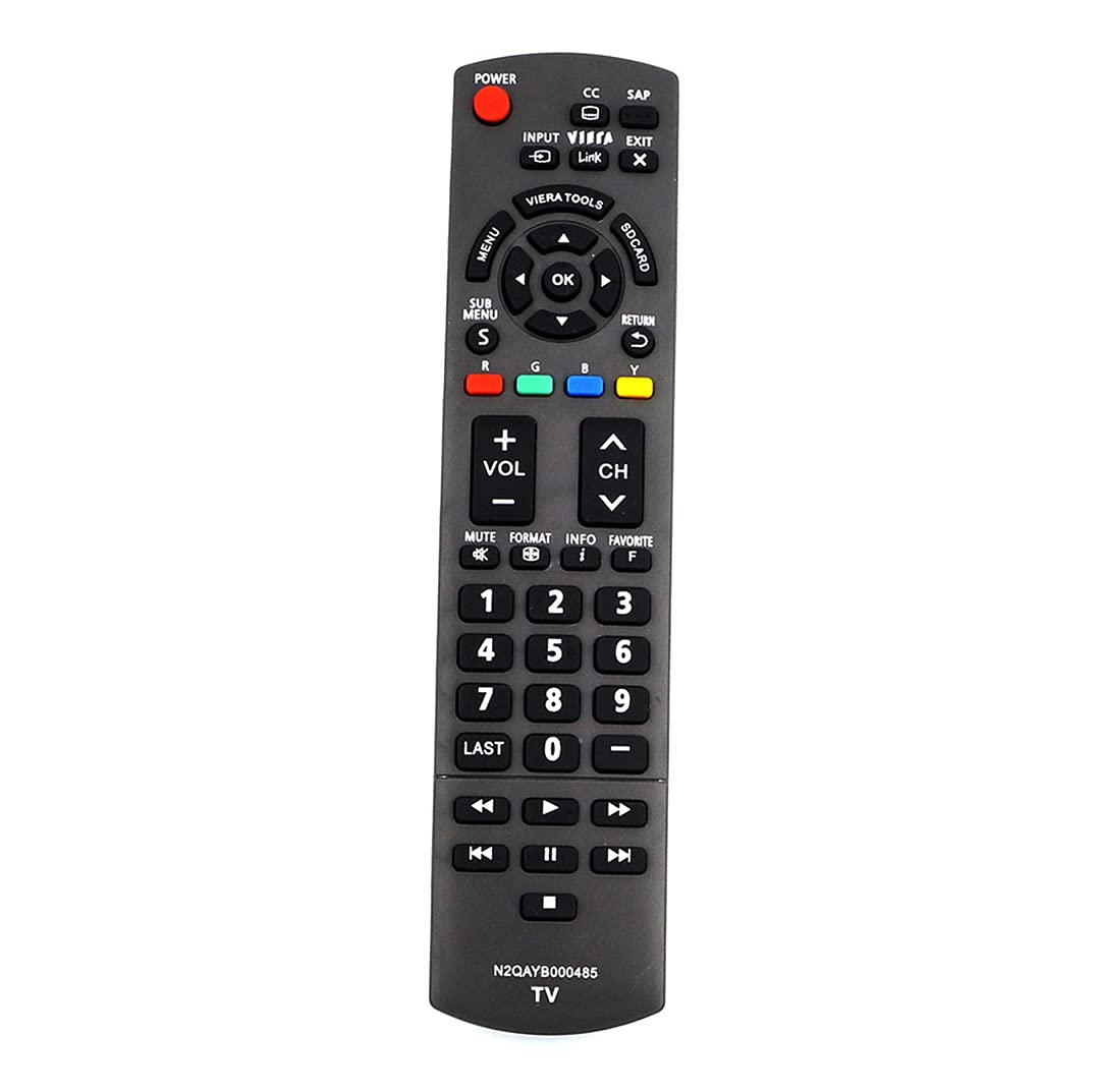 AULCMEET N2QAYB000485 sub N2QAYB000570 Replacement Remote Compatible with Panasonic Smart HD TV TC-P46S1 TC-P46S2 TC-P46U1 TC-P50S1 TC-P50S2 TC-P50U1 TH-50PE700UA TH-50PE77U