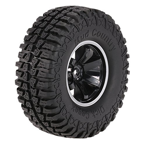 Goolsky 4Pcs AUSTAR AX-3020C 1.9 Inch 103mm 1/10 Scale Tires with Wheel Rim for 1/10 D90 SCX10 CC01 RC Rock Crawler