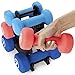 Crown Sporting Goods Hand Weights Dumbbells - 3, 5 and 7 lbs with Rack - Soft and Comfortable Neoprene Weights for Home Gym - Indoor and Outdoor Dumbbell Sets with Rack, Strength Set