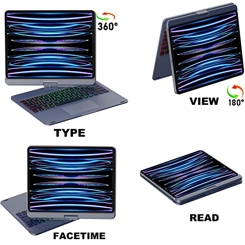 Kolude Magnetic Keyboard for IPad Air 10.9 5th,4th Generation IPad Pro 11 inch Case with Keyboard (4th, 3rd, 2nd and 1st) Ipad 10.9 Keyboard Multi-Touch Trackpad
