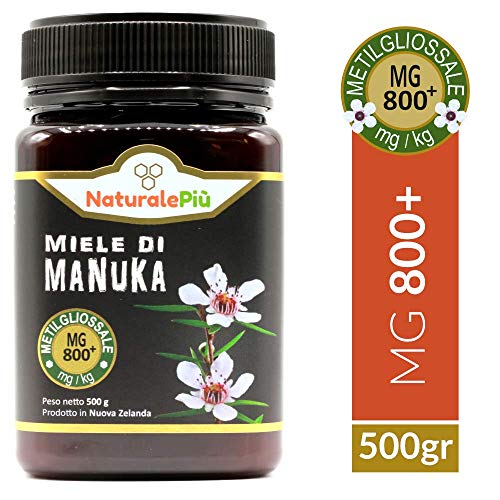 NaturalePiù Manuka-Honig 800+ MGO â 500g Manuka Honey â Qualitätsprodukt hergestellt in Neuseeland â Von akkreditierten Laboratorien getestetes Methylglyoxal – Bild 3