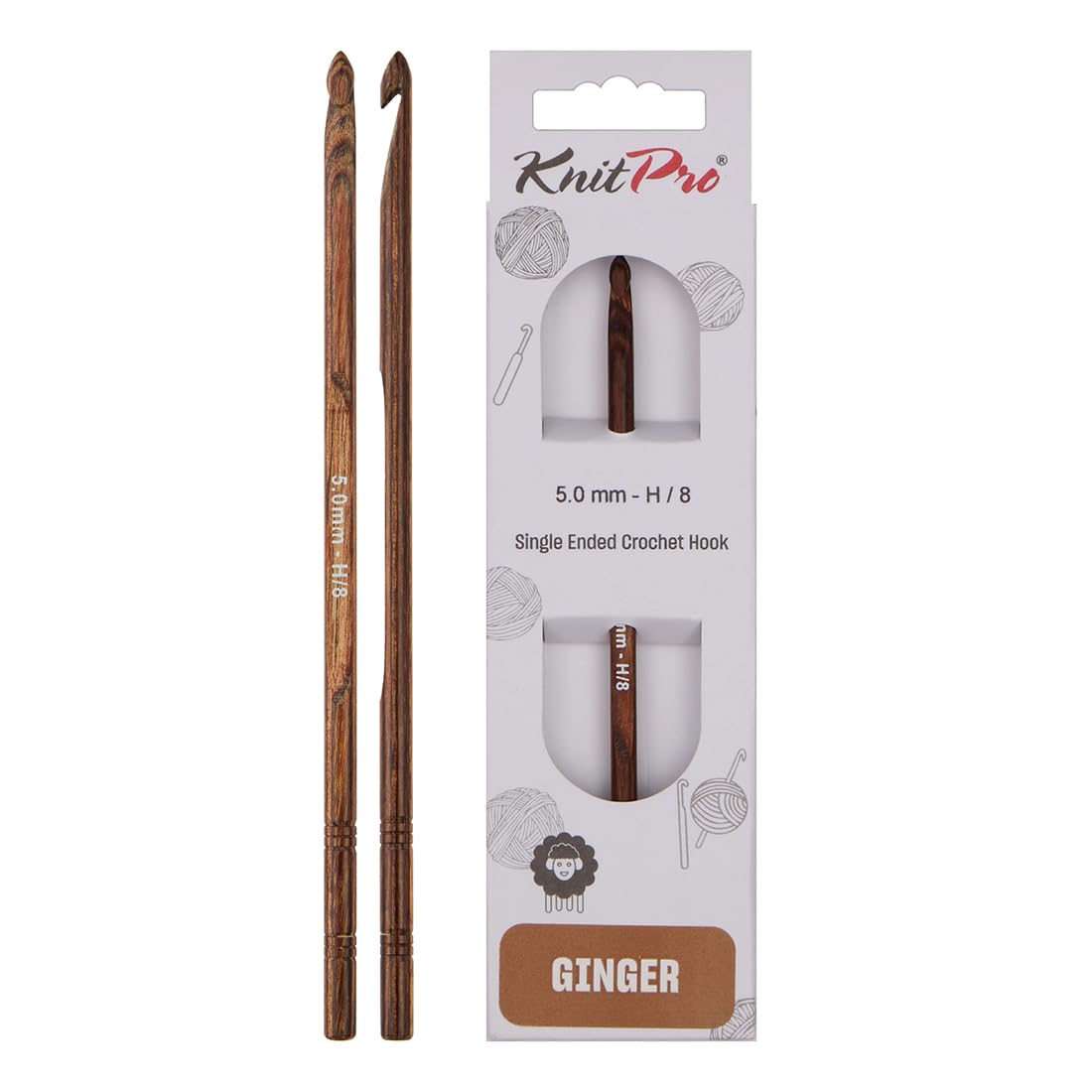 KnitPro Ginger Single Ended Crochet Hook | 5.00mm — image 1