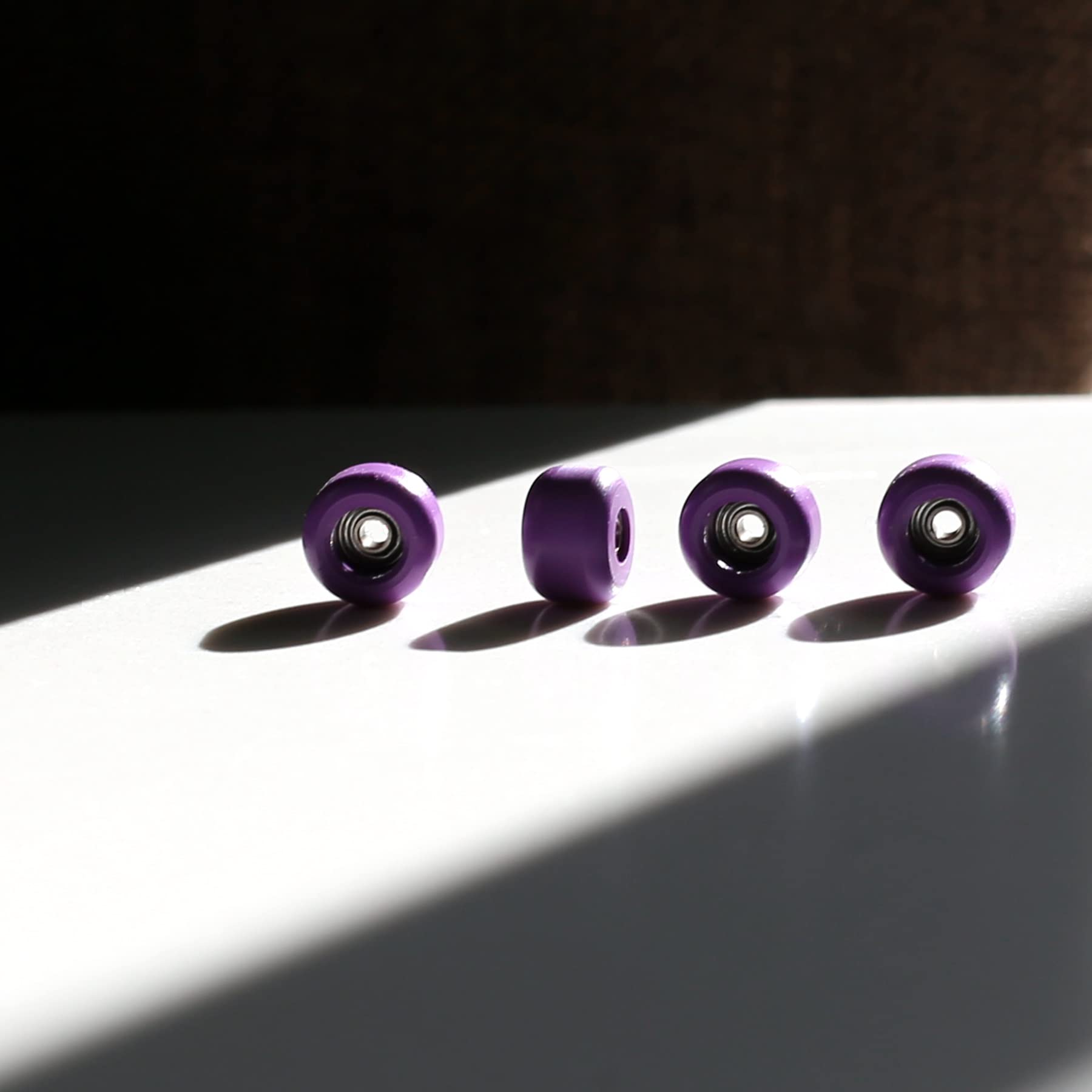Fingerboard Skateboard Wheel, Purple, Silent, Durable, Non-Skid, Strong Grip, Handmade, Plastic, 5 inches