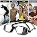 Swim Goggles, Googles Anti Fog Swimming Goggles Anti Leak Swimming Goggles for Men Glare-Free Swimming Goggles for Women UV Swim Googles for Adults Junior Googles for Swimming,Black