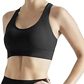 Women's Seamless Sports Bras-Padded High Impact Support Workout Bra Tops for Yoga Gym Fitness (2 Pcs)