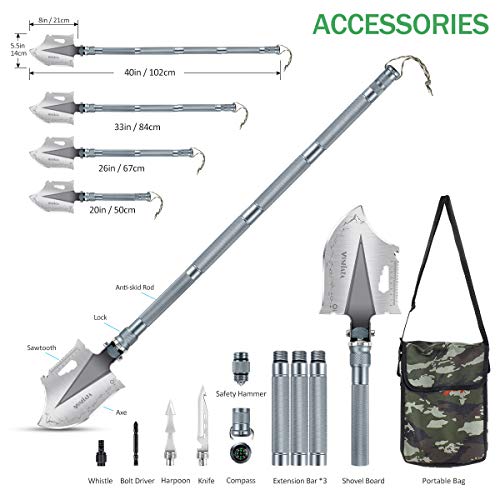 MOSFiATA AxeType Camping Shovel Set, Folding Multifunctional Military