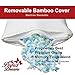 My Perfect Dreams Bamboo Adjustable Shredded Memory Foam Pillow - Sleep Like A Baby Hypoallergenic and Dust Mite Resistant White Bamboo Cover Standard