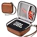 Case Compatible for JBL GO 2/ JBL GO Portable Bluetooth Waterproof Speaker, Travel Storage Bag Holder Fits for USB Cable and Charger. (Speaker and Accessories not Includes)-Brown