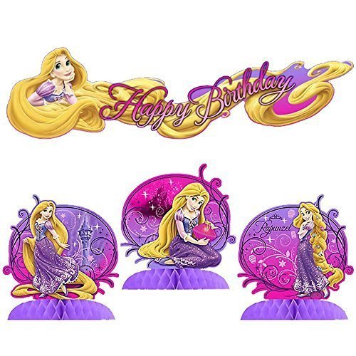 Disney Tangled Party Decorating Kit Including Centerpiece and Banner