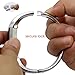 bayite Fitbit Alta Bands Jewelry Bangle For Fitbit Alta, Unadjustable One-size Bracelet, Silver Large 6.3